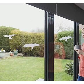 ملصقات نافذة الطيور المضادة للتصادمات لحماية الباب الزجاجي وحفظ الطيور (أسود، 9 قطع) in Kuwait