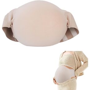 BWWNBY بطن حامل مزيف مع حشوة إسفنجية الذاكرة، محاكاة بطن الحامل، سهل الارتداء، دعامات أداء المسرح لممثل البطن، زي تنكري لبطن الهالوين وحفلات عيد الميلاد (M، 5-7 أشهر) in Kuwait