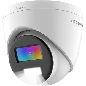 HITOSINO 5MP Fixed Turret Outdoor/Indoor IP POE Camera Security Surveillance Camera,98ft NightVision,2.8mm, H265+,IP67,7/24 Colorful Imaging,Built-in Mic,Compatible with Hikvision NVR in Kuwait