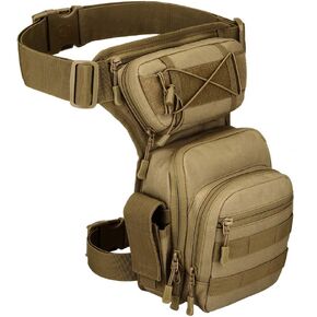 YFNT Tactical Drop Leg Bag for Men Women Military Thigh Pouch Outdoor Motorcycle Riding Hiking Waist Fanny Pack Travel Bag, Black in Saudi Arabia