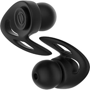 سدادات أذن مومبا لتقليل ضوضاء النوم، حماية السمع قابلة لإعادة الاستخدام، سدادات أذن من السيليكون فائقة النعومة متوسط ​​تقليل إلى 24 ديسيبل NRR، زوج واحد من سدادات الأذن + 8 أطراف أذن بحجم M/L، خطاف أسود in Kuwait