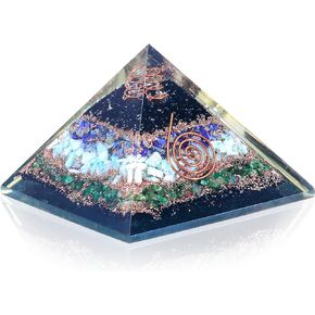 بورا اسبريت هرم اورغون كريستالات علاجية - كريستال شاكرا المال للطاقة الإيجابية والتامل واليوجا والريكي - هرم علاجي مغناطيسي من مزيج النحاس in Kuwait