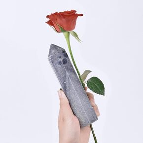 CNYANFEI 6-7 بوصة برج كامبا جاسبر كبير سداسي أخضر كريستال عصا أحجار كريمة أصلية عمود كريستالي لديكور المنزل هدية شبكة كريستال in Kuwait