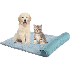 سرير تبريد للكلاب وحصيرة نوم من Pbed Summer - سرير تبريد ذاتي للقطط من الحرير الجليدي، أريكة قابلة للغسل في الغسالة مع قاعدة مضادة للانزلاق، سهلة الحمل، للكلاب والقطط الصغيرة والمتوسطة والكبيرة (S 24 بوصة × 16 بوصة × 4 بوصة، وردي) in Kuwait