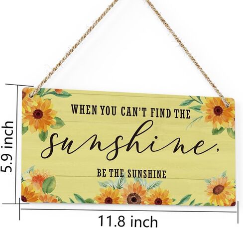 ديكور ملهم لأشعة الشمس عباد الشمس لبيت المزرعة ديكور معلق على الحائط للمنزل وغرفة النوم والحمام والمكتب والمقهى والحانة والباب الأمامي والشرفة والفناء الخلفي للمزرعة لافتة خشبية ريفية in Kuwait