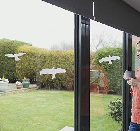 ملصقات نافذة الطيور المضادة للتصادمات لحماية الباب الزجاجي وحفظ الطيور (أسود، 9 قطع) in Kuwait