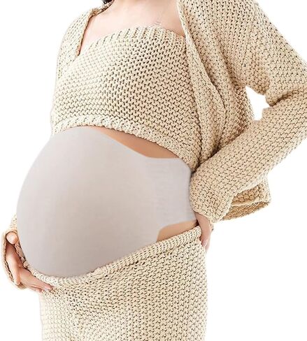 BWWNBY بطن حامل مزيف مع حشوة إسفنجية الذاكرة، محاكاة بطن الحامل، سهل الارتداء، دعامات أداء المسرح لممثل البطن، زي تنكري لبطن الهالوين وحفلات عيد الميلاد (M، 5-7 أشهر) in Kuwait