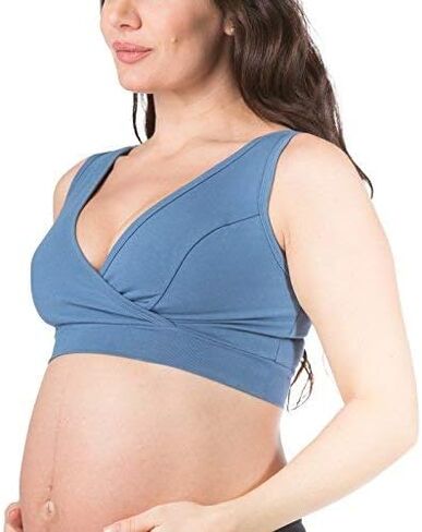 Fishers Finery Womens Wireless Maternity Nursing Bra; Nursing Pad Set Option in Saudi Arabia