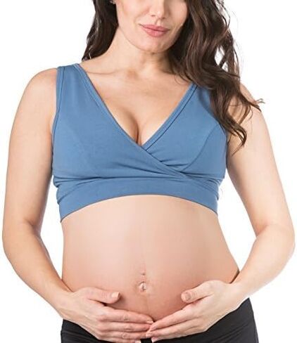 Fishers Finery Womens Wireless Maternity Nursing Bra; Nursing Pad Set Option in Saudi Arabia