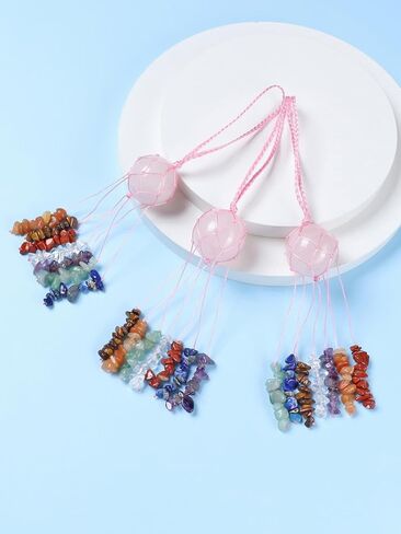 GEHECRST الأخضر افينتورين كريستال شنقا زخرفة اليدوية شقرا شفاء كريستال الأحجار الكريمة الكرة شنقا ديكور للمنزل جدار نافذة السيارة سحر شنقا الملحقات هدايا الكريستال الروحية لعيد الميلاد in Kuwait