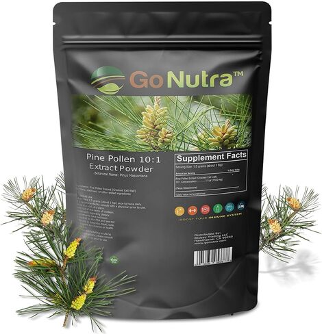 Go Nutra - مسحوق حبوب لقاح الصنوبر، قوي 10:1 مسحوق حبوب لقاح الصنوبر من أشجار الصنوبر ماسون، مسحوق حبوب لقاح الصنوبر النقي للشاي والقهوة والعصير والعصائر وأكثر من ذلك، غير معدل وراثيًا، نباتي، 1 رطل in Saudi Arabia
