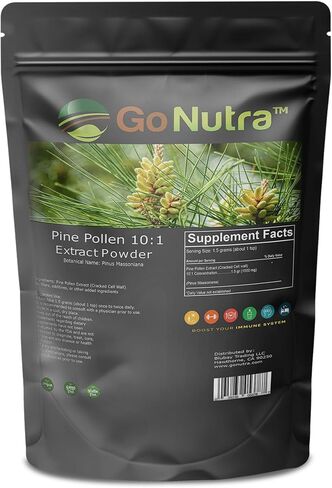 Go Nutra - مسحوق حبوب لقاح الصنوبر، قوي 10:1 مسحوق حبوب لقاح الصنوبر من أشجار الصنوبر ماسون، مسحوق حبوب لقاح الصنوبر النقي للشاي والقهوة والعصير والعصائر وأكثر من ذلك، غير معدل وراثيًا، نباتي، 1 رطل in Saudi Arabia