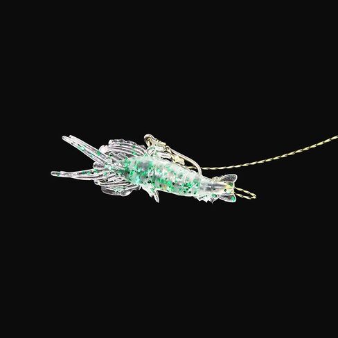 Soft Shrimp Lure Baits, 20pcs Artificial Shrimp Baits Glow Fishing Lures 5cm Silicone Prawn Shrimps Kit for Bass Crappie Walleye Trout Saltwater Freshwater Fishing in Saudi Arabia