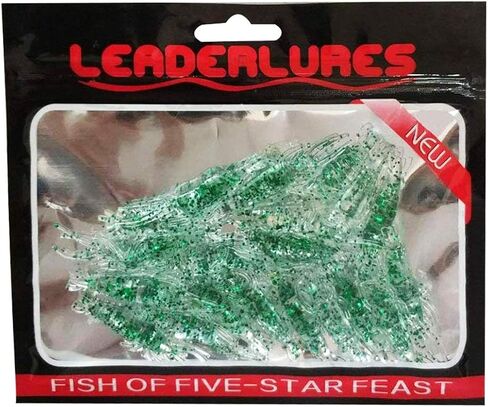 Soft Shrimp Lure Baits, 20pcs Artificial Shrimp Baits Glow Fishing Lures 5cm Silicone Prawn Shrimps Kit for Bass Crappie Walleye Trout Saltwater Freshwater Fishing in Saudi Arabia