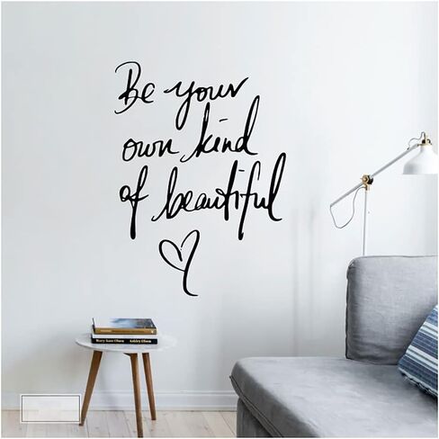 ملصق جداري جميل من SENGTER Be Your Own، قابل للإزالة، عبارة إنجليزية تقول الكلمات، ملصق حائط لغرفة النوم وغرفة المعيشة وغرفة الأطفال وديكور المنزل، ذهبي in Kuwait