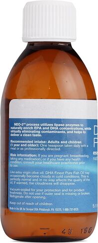 فارماكس DHA أجود زيت السمك النقي | يدعم وظيفة الدماغ | 5.1 فلوريدا. أوقية. | نكهة البرتقال الطبيعية in Kuwait