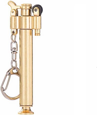 Vintage Trench Lighter,Pure Copper Cool Lighter, Reusable Antique Mini Kerosene Lighters,Novelty Soft Flame Lighters (Golden) in Saudi Arabia