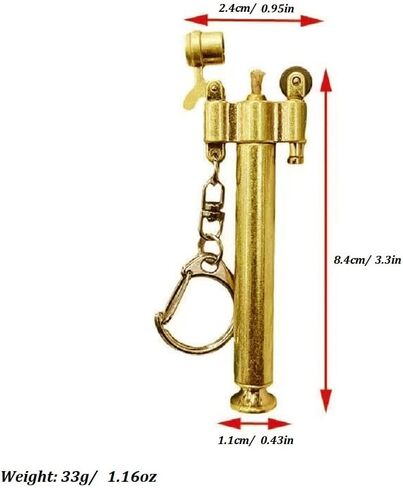 Vintage Trench Lighter,Pure Copper Cool Lighter, Reusable Antique Mini Kerosene Lighters,Novelty Soft Flame Lighters (Golden) in Saudi Arabia