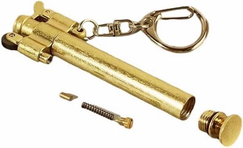 Vintage Trench Lighter,Pure Copper Cool Lighter, Reusable Antique Mini Kerosene Lighters,Novelty Soft Flame Lighters (Golden) in Saudi Arabia