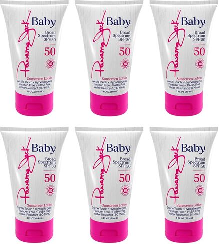 Panama Jack Baby Sunscreen Lotion - SPF 50, Broad Spectrum UVA/UVB Protection, Hypoallergenic, PABA, Paraben, Gluten & Cruelty Free, 3 FL OZ (Pack of 12) in Kuwait