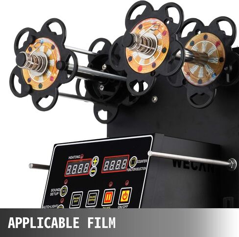 ماكينة ختم أوتوماتيكية بالكامل VEVOR 500-650 كوب في الساعة بوبا السدادة التحكم الرقمي آلة سدادة الأكواب السوداء لقهوة الشاي والحليب in Kuwait