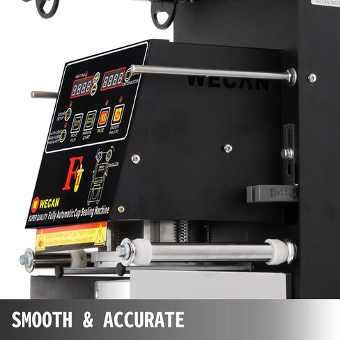 ماكينة ختم أوتوماتيكية بالكامل VEVOR 500-650 كوب في الساعة بوبا السدادة التحكم الرقمي آلة سدادة الأكواب السوداء لقهوة الشاي والحليب in Kuwait