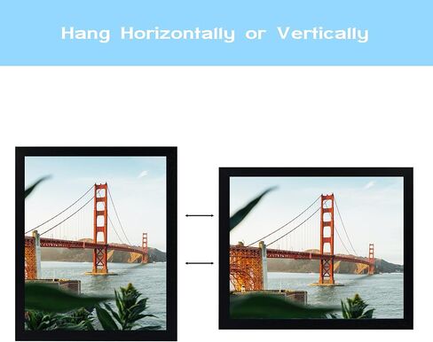 OMISHE 2 Pack 9x11 Picture Frame Black for Wall Hanging or Tabletop, 9 x 11 Frame Composite Wood Wall Gallery Photo Frame, Black in Kuwait