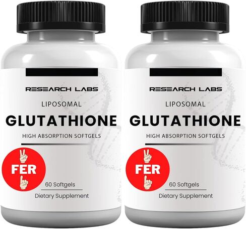 مكمل الجلوتاثيون الشحمي من Research Labs مع Gluta-IV™، امتصاص معزز 100 مرة على مسحوق الجلوتاثيون. 2 فر 1 إعلان، 120 كبسولة هلامية شحمية إجمالية in Kuwait