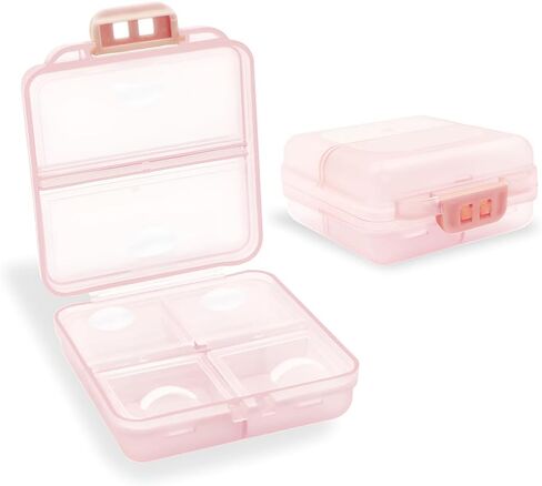 Maiiu Daily Pill Organizer, 9 Compartments Portable Pill Case, Small Pill Box for Pocket Purse to Hold Medicine Vitamin, Cod Liver Oil,Purple in Kuwait