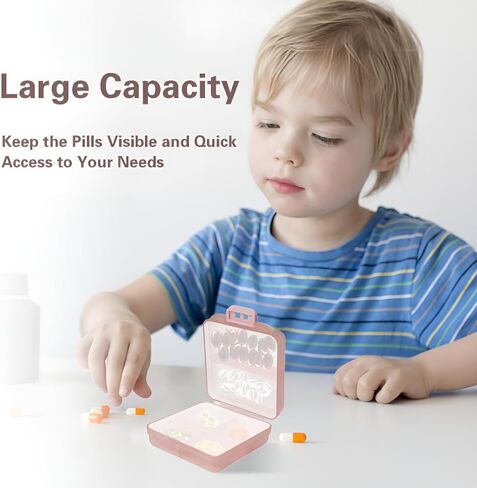 Maiiu Daily Pill Organizer, 9 Compartments Portable Pill Case, Small Pill Box for Pocket Purse to Hold Medicine Vitamin, Cod Liver Oil,Purple in Kuwait