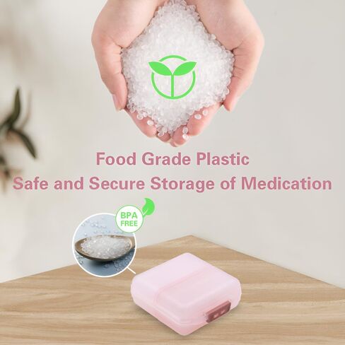 Maiiu Daily Pill Organizer, 9 Compartments Portable Pill Case, Small Pill Box for Pocket Purse to Hold Medicine Vitamin, Cod Liver Oil,Purple in Kuwait