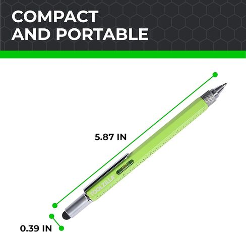 تولزدلا قلم متعدد الادوات - ادوات جيب رائعة متعددة الادوات للاب والجد والمهندس والصديق والزوج والاخ والصديق - هدايا كريسماس فريدة - ادوات ميكانيكية للرجال in Kuwait