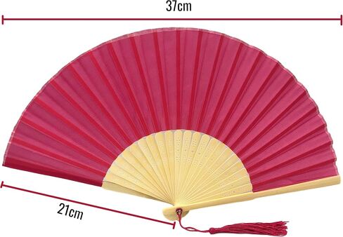 Fabric Handheld Folding Hand Fan with a Tassel Grade A Bamboo Ribs for Women Girls Summer Party Event Favor Birthday Wedding Souvenir Gift (Moss/Olive Green) in Saudi Arabia
