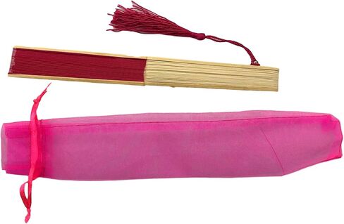 Fabric Handheld Folding Hand Fan with a Tassel Grade A Bamboo Ribs for Women Girls Summer Party Event Favor Birthday Wedding Souvenir Gift (Moss/Olive Green) in Saudi Arabia
