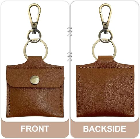PAKASEBOXES Ring Holder Keychain for Gym, Leather Jewelry Travel Pouch for Wedding Ring, Necklaces, Mini coin pouch for Women in Kuwait