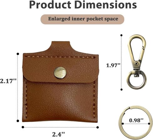 PAKASEBOXES Ring Holder Keychain for Gym, Leather Jewelry Travel Pouch for Wedding Ring, Necklaces, Mini coin pouch for Women in Kuwait