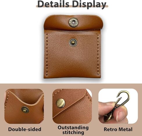 PAKASEBOXES Ring Holder Keychain for Gym, Leather Jewelry Travel Pouch for Wedding Ring, Necklaces, Mini coin pouch for Women in Kuwait