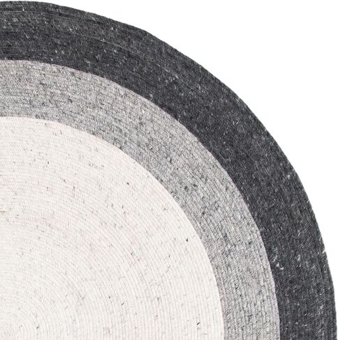 SAFAVIEH Braided Collection 4' x 6' Oval Charcoal/Ivory BRD903H Handmade Country Cottage Reversible Wool Entryway Foyer Living Room Bedroom Kitchen Area Rug in Saudi Arabia
