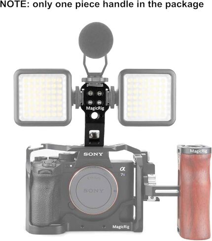 مقبض جانبي من MAGICRIG بمقبض علوي مع 3 حوامل للأحذية الباردة من أجل فتحات تحديد موقع ARRI ولقفص الكاميرا A7RIII A7III A7SIII R5 R6 in Kuwait