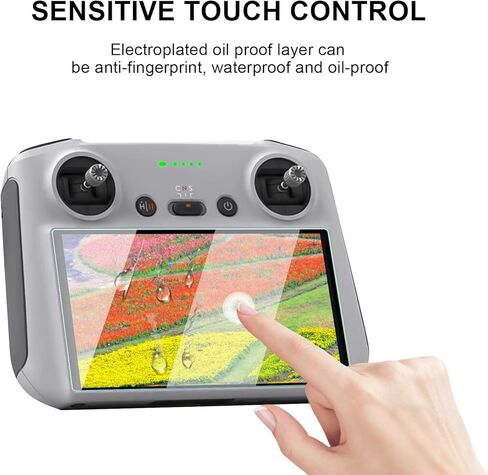 3 عبوات DJI Mini 3 Pro HD واقي شاشة من الزجاج المقوى 5.5 بوصة 9H صلابة مضادة للخدش متوافقة مع ملحقات وحدة التحكم عن بعد DJI Mini 3 Pro RC in Kuwait