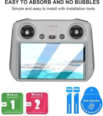 3 عبوات DJI Mini 3 Pro HD واقي شاشة من الزجاج المقوى 5.5 بوصة 9H صلابة مضادة للخدش متوافقة مع ملحقات وحدة التحكم عن بعد DJI Mini 3 Pro RC in Kuwait