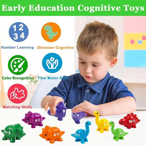 Geweiya ألعاب تعلم الأبجدية مطابقة الحروف ألعاب الديناصورات للأطفال الصغار 1-3 ABC ألعاب مطابقة الحروف ما قبل المدرسة التعليمية مونتيسوري المهارات الحركية الدقيقة لعبة الفرز للأطفال الذين تتراوح أعمارهم بين 3-5 بنين بنات هدية in Kuwait