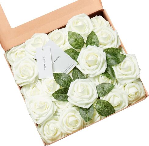 مجموعة الزهور الاصطناعية H.FLOLAVIDA، زهور حريرية رغوية وهمية لديكور الزفاف بنفسك، حمام الطفل، دش الزفاف، باقة الزفاف، قطع مركزية من الزهور، طاولات الحفلات، ديكورات المنزل in Kuwait