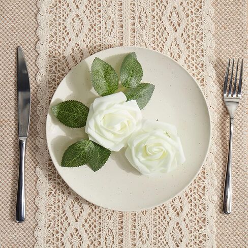 مجموعة الزهور الاصطناعية H.FLOLAVIDA، زهور حريرية رغوية وهمية لديكور الزفاف بنفسك، حمام الطفل، دش الزفاف، باقة الزفاف، قطع مركزية من الزهور، طاولات الحفلات، ديكورات المنزل in Kuwait