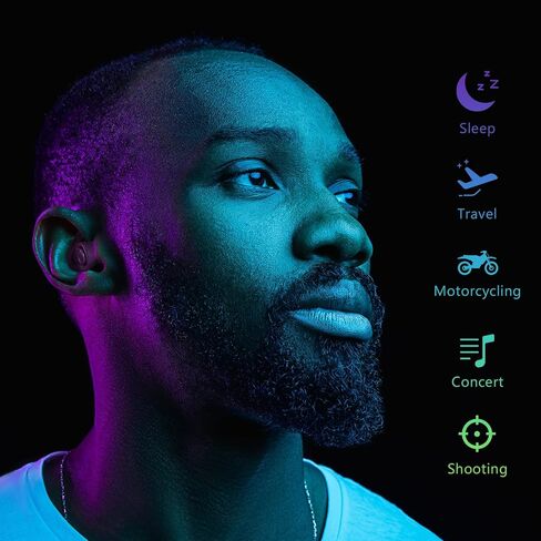 سدادات أذن مومبا لتقليل ضوضاء النوم، حماية السمع قابلة لإعادة الاستخدام، سدادات أذن من السيليكون فائقة النعومة متوسط ​​تقليل إلى 24 ديسيبل NRR، زوج واحد من سدادات الأذن + 8 أطراف أذن بحجم M/L، خطاف أسود in Kuwait