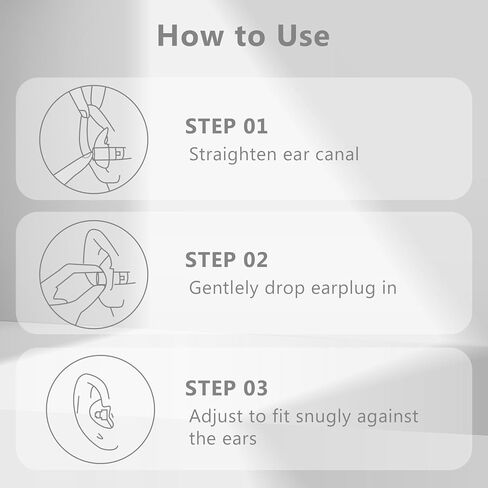 سدادات أذن مومبا لتقليل ضوضاء النوم، حماية السمع قابلة لإعادة الاستخدام، سدادات أذن من السيليكون فائقة النعومة متوسط ​​تقليل إلى 24 ديسيبل NRR، زوج واحد من سدادات الأذن + 8 أطراف أذن بحجم M/L، خطاف أسود in Kuwait
