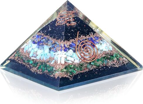 بورا اسبريت هرم اورغون كريستالات علاجية - كريستال شاكرا المال للطاقة الإيجابية والتامل واليوجا والريكي - هرم علاجي مغناطيسي من مزيج النحاس in Kuwait