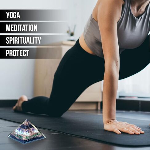 بورا اسبريت هرم اورغون كريستالات علاجية - كريستال شاكرا المال للطاقة الإيجابية والتامل واليوجا والريكي - هرم علاجي مغناطيسي من مزيج النحاس in Kuwait