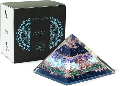 بورا اسبريت هرم اورغون كريستالات علاجية - كريستال شاكرا المال للطاقة الإيجابية والتامل واليوجا والريكي - هرم علاجي مغناطيسي من مزيج النحاس in Kuwait