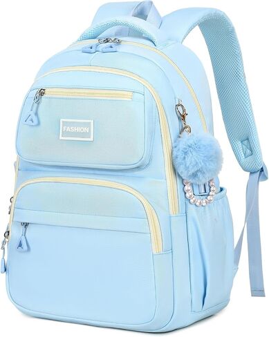 MOONBABY Girls Backpack for School Kawaii Book Bag for Kids Teens Adult Pink (with Furry Decoration) in Kuwait